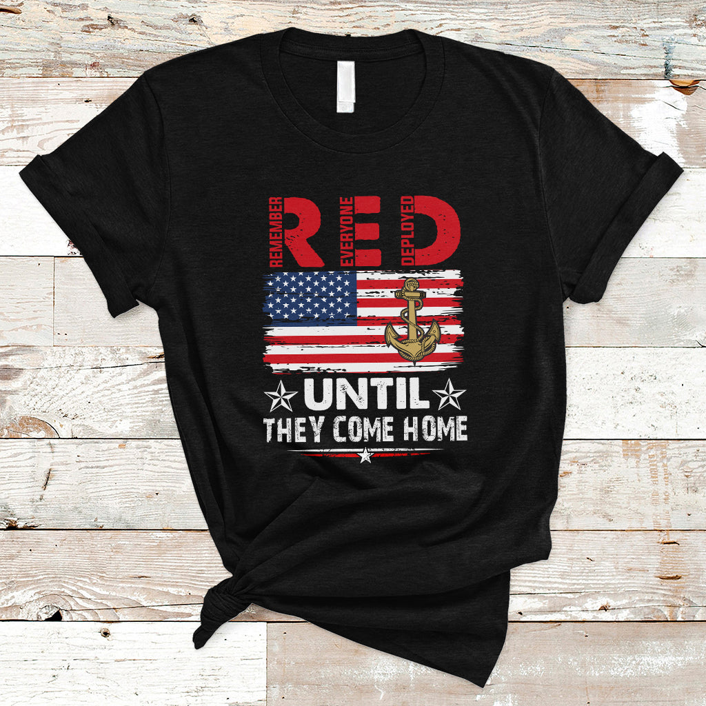 RED Friday Remember Everyone Deployed Retro Military T Shirt - Wonder Print Shop