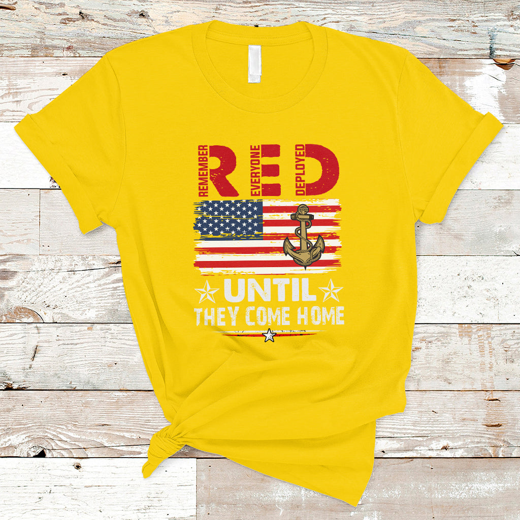 RED Friday Remember Everyone Deployed Retro Military T Shirt - Wonder Print Shop