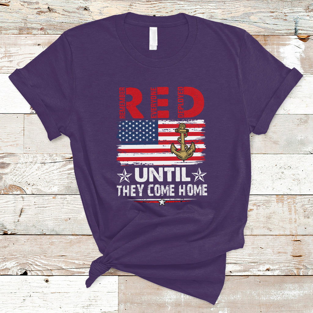 RED Friday Remember Everyone Deployed Retro Military T Shirt - Wonder Print Shop