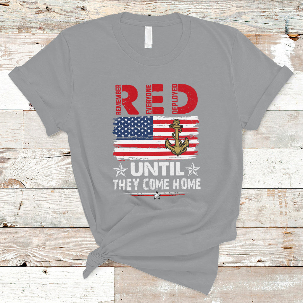 RED Friday Remember Everyone Deployed Retro Military T Shirt - Wonder Print Shop