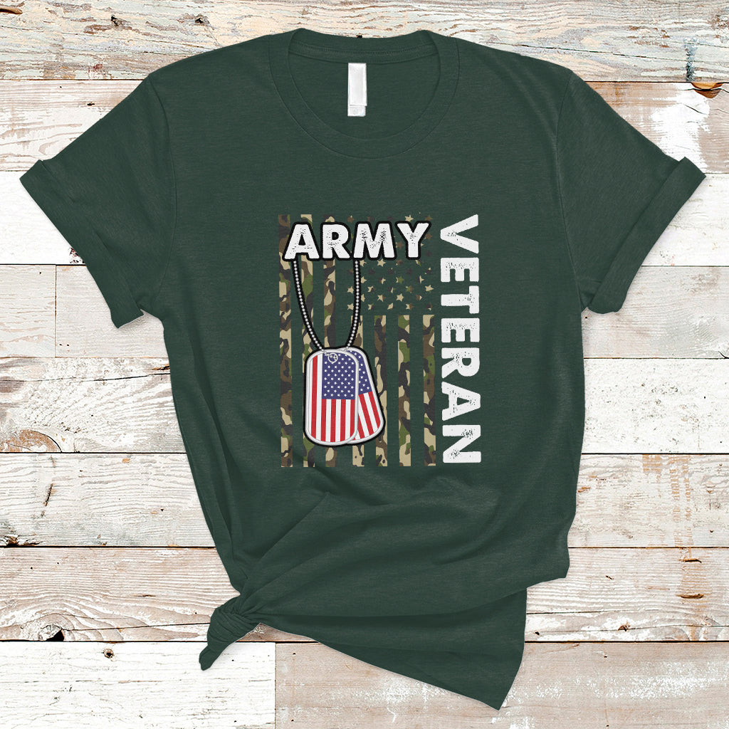 Camo American Flag T Shirt Proud US Army - Wonder Print Shop