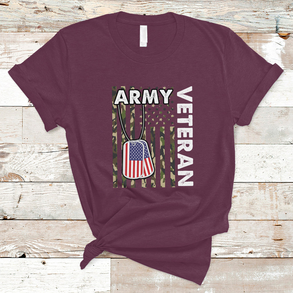Camo American Flag T Shirt Proud US Army - Wonder Print Shop