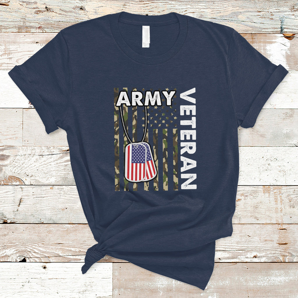 Camo American Flag T Shirt Proud US Army - Wonder Print Shop