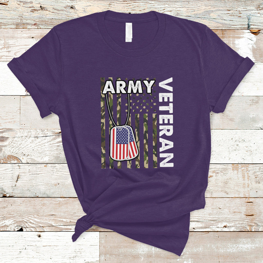 Camo American Flag T Shirt Proud US Army - Wonder Print Shop
