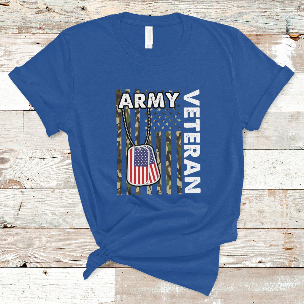 Camo American Flag T Shirt Proud US Army - Wonder Print Shop