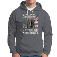 Grumpy Old Veteran Hoodie My Time In Uniform Is Over But Being A Veteran Never Ends - Wonder Print Shop
