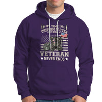 Grumpy Old Veteran Hoodie My Time In Uniform Is Over But Being A Veteran Never Ends - Wonder Print Shop