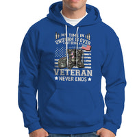 Grumpy Old Veteran Hoodie My Time In Uniform Is Over But Being A Veteran Never Ends - Wonder Print Shop