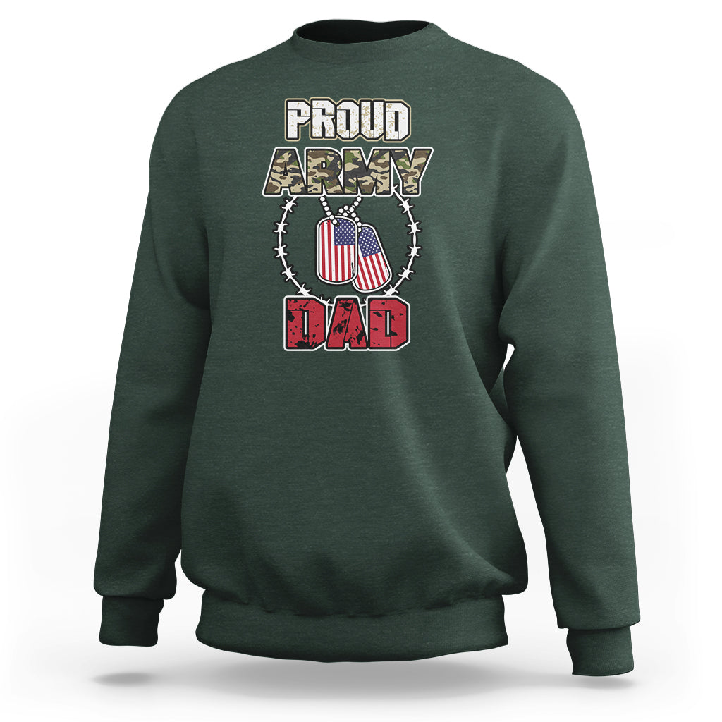 Proud Army Family Sweatshirt Cool Dad Mom - Wonder Print Shop