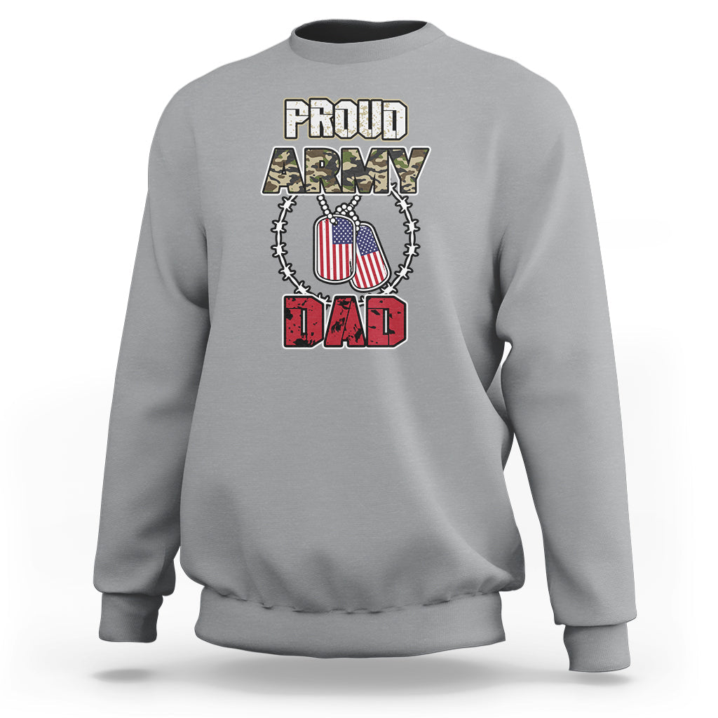 Proud Army Family Sweatshirt Cool Dad Mom - Wonder Print Shop