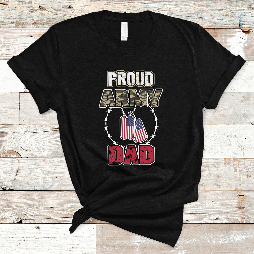 Proud Army Family T Shirt Cool Dad Mom - Wonder Print Shop