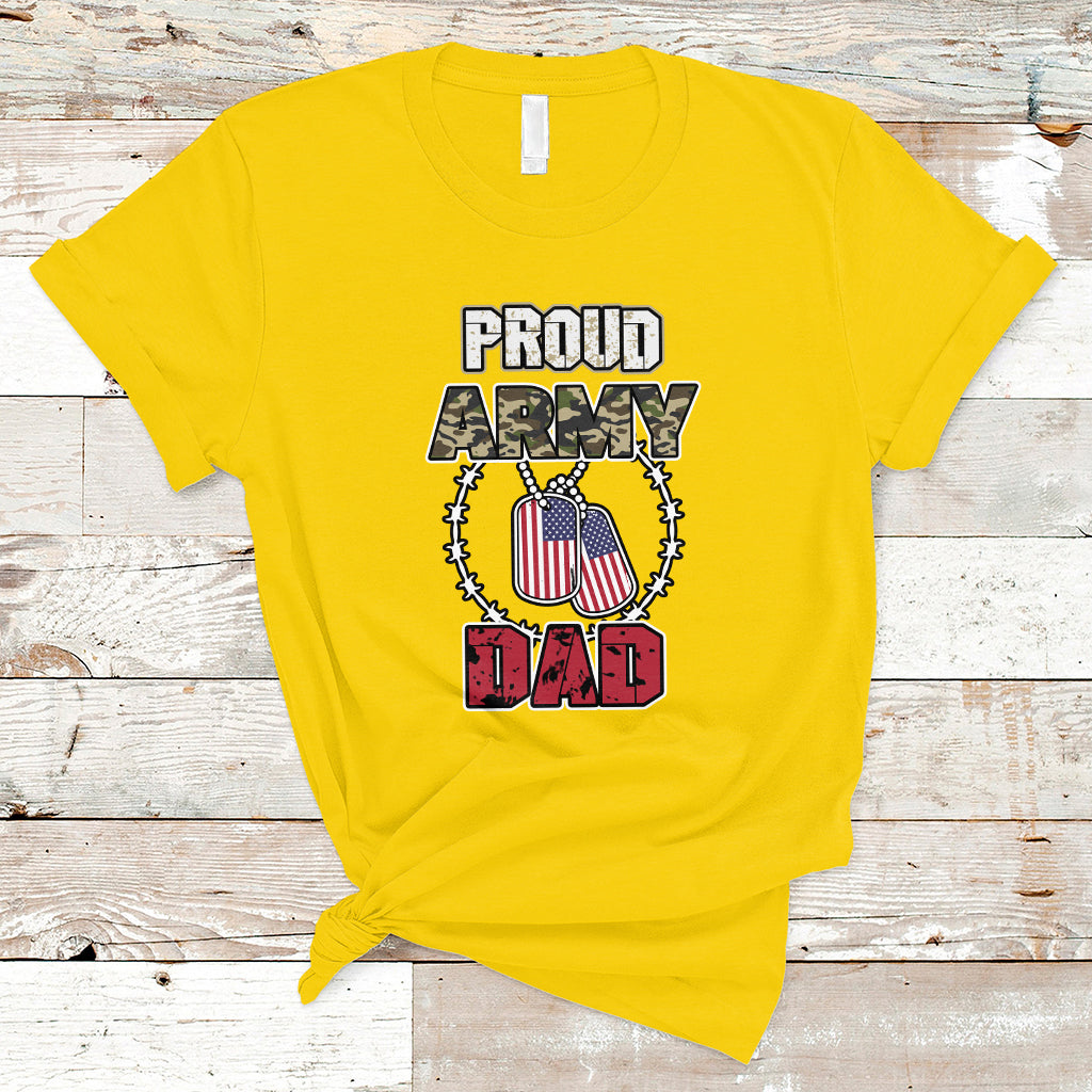 Proud Army Family T Shirt Cool Dad Mom - Wonder Print Shop