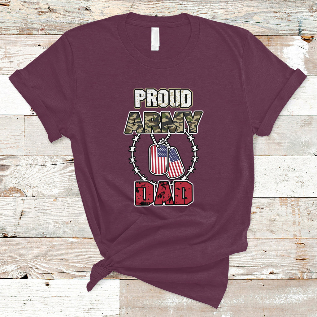 Proud Army Family T Shirt Cool Dad Mom - Wonder Print Shop
