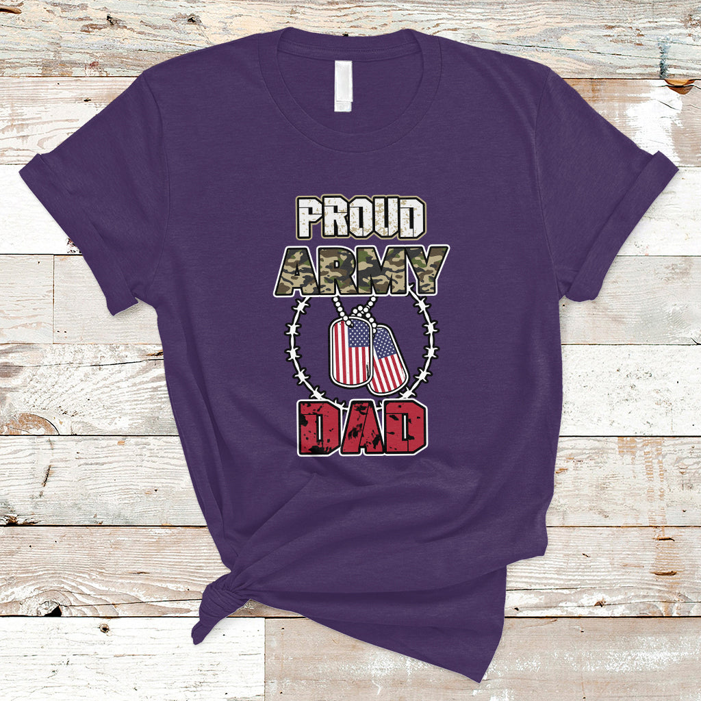 Proud Army Family T Shirt Cool Dad Mom - Wonder Print Shop