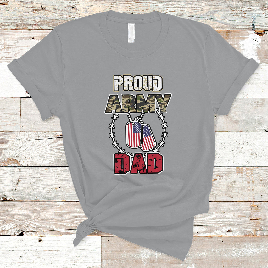 Proud Army Family T Shirt Cool Dad Mom - Wonder Print Shop