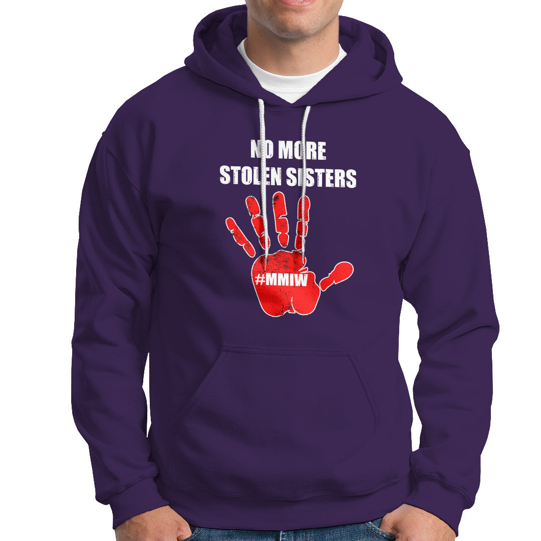 Native American Hoodie No More Stolen Sisters, Stop MMIW Red Hand - Wonder Print Shop