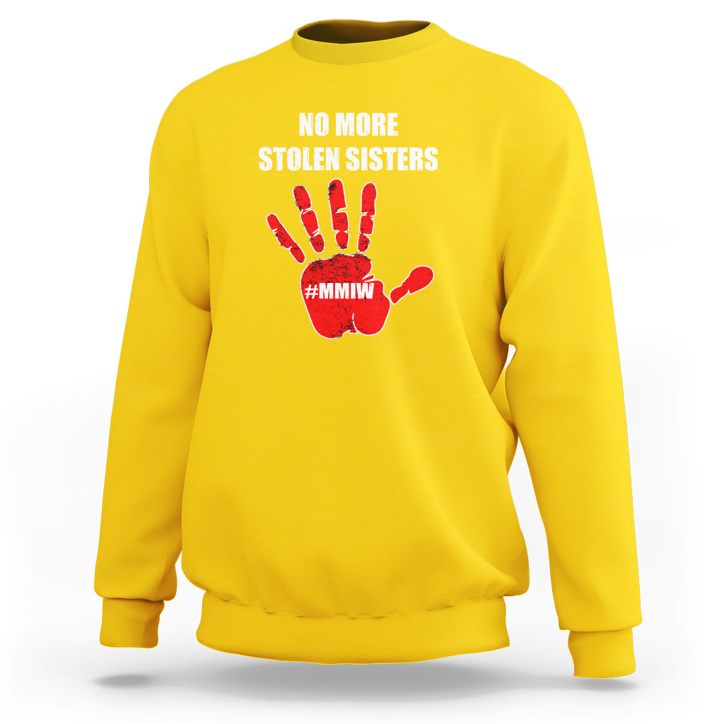 Native American Sweatshirt No More Stolen Sisters, Stop MMIW Red Hand - Wonder Print Shop