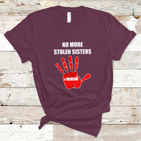 Native American T Shirt No More Stolen Sisters, Stop MMIW Red Hand - Wonder Print Shop