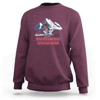 Never Underestimate An Old Man On Skis Funny Skiing Skier Sweatshirt - Wonder Print Shop
