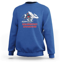 Never Underestimate An Old Man On Skis Funny Skiing Skier Sweatshirt - Wonder Print Shop
