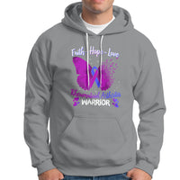 Rheumatoid Arthritis Hoodie Faith Hope Love Butterfly Rheumatoid Arthritis Warrior - Wonder Print Shop