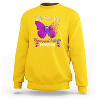 Rheumatoid Arthritis Sweatshirt Faith Hope Love Butterfly Rheumatoid Arthritis Warrior - Wonder Print Shop