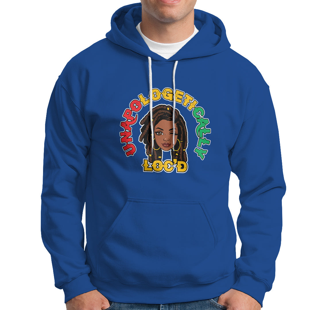 Melanin Hoodie Womens Unapologetically Loc'd Black History - Wonder Print Shop