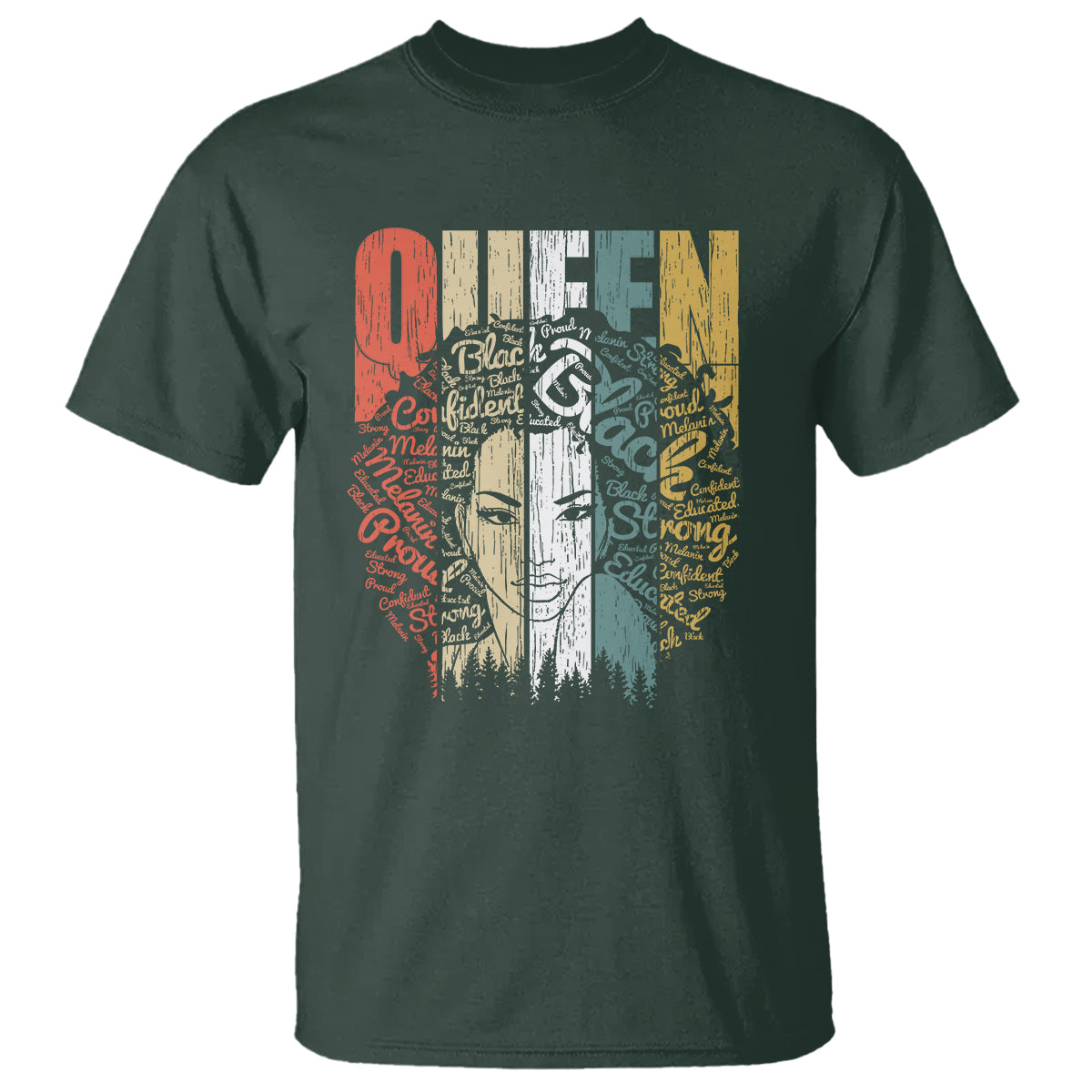 Black History T Shirt For Women Educated Strong Black Queen - Wonder Print Shop