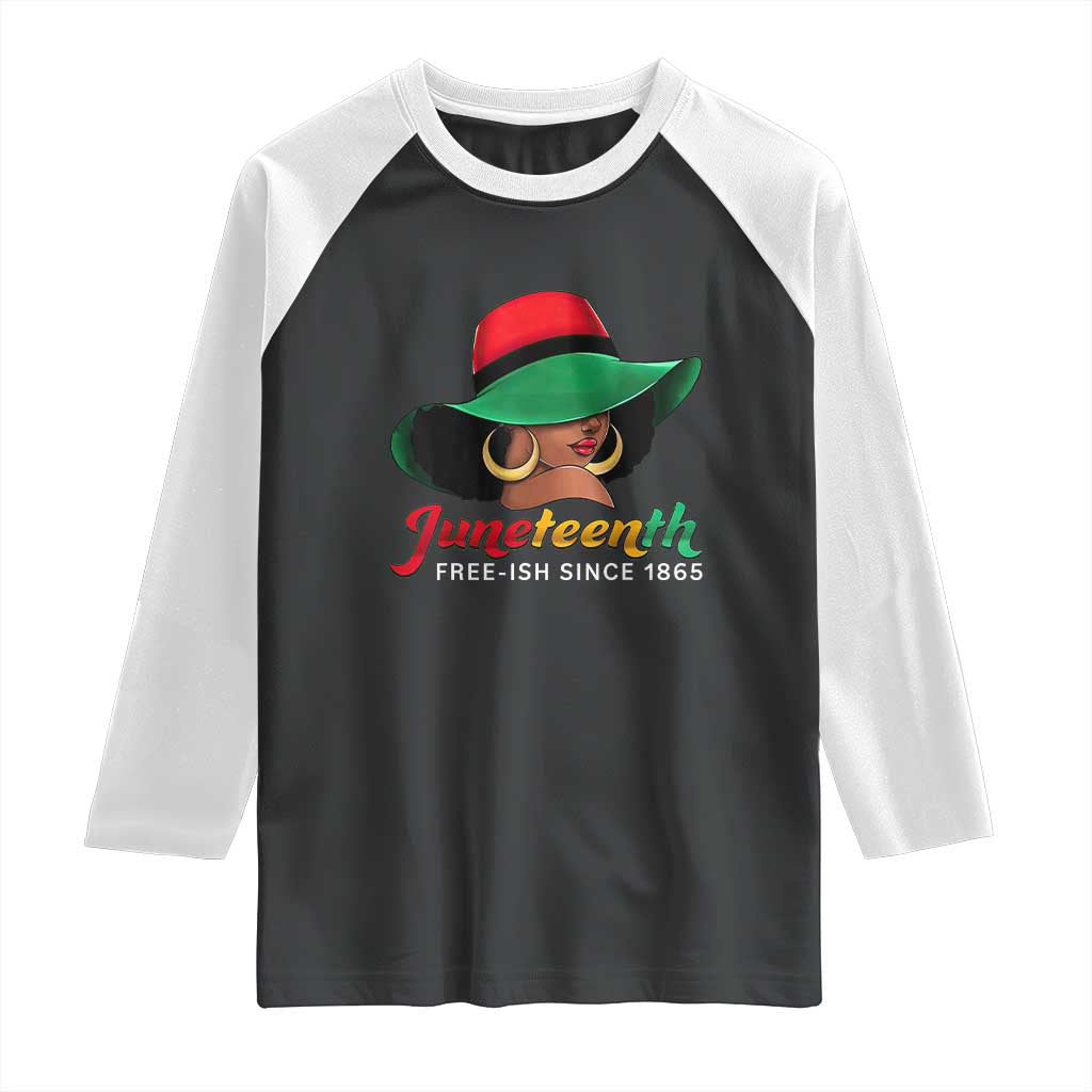 Juneteenth 1865 Raglan Shirt Celebrating Black Freedom Day