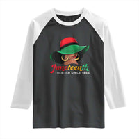 Juneteenth 1865 Raglan Shirt Celebrating Black Freedom Day