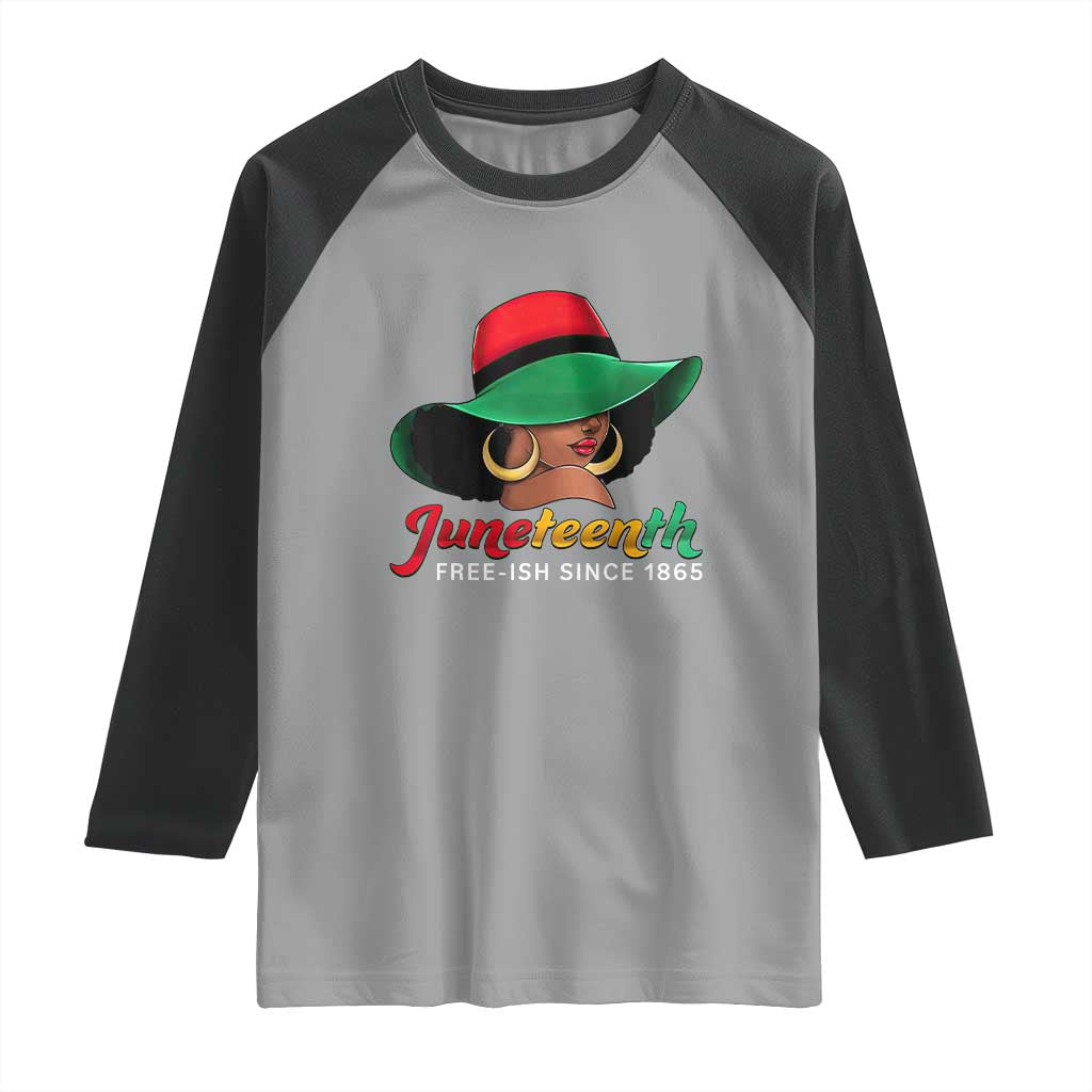 Juneteenth 1865 Raglan Shirt Celebrating Black Freedom Day