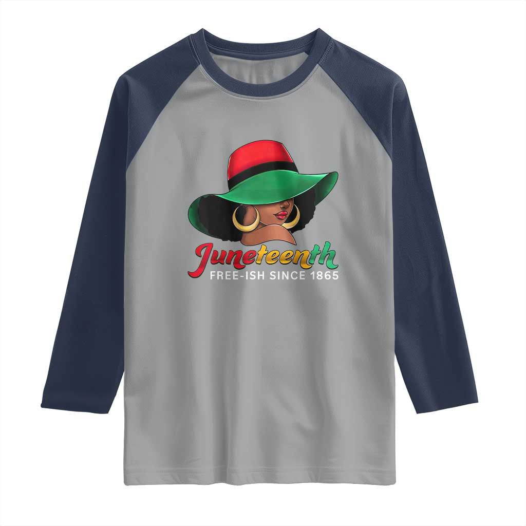 Juneteenth 1865 Raglan Shirt Celebrating Black Freedom Day