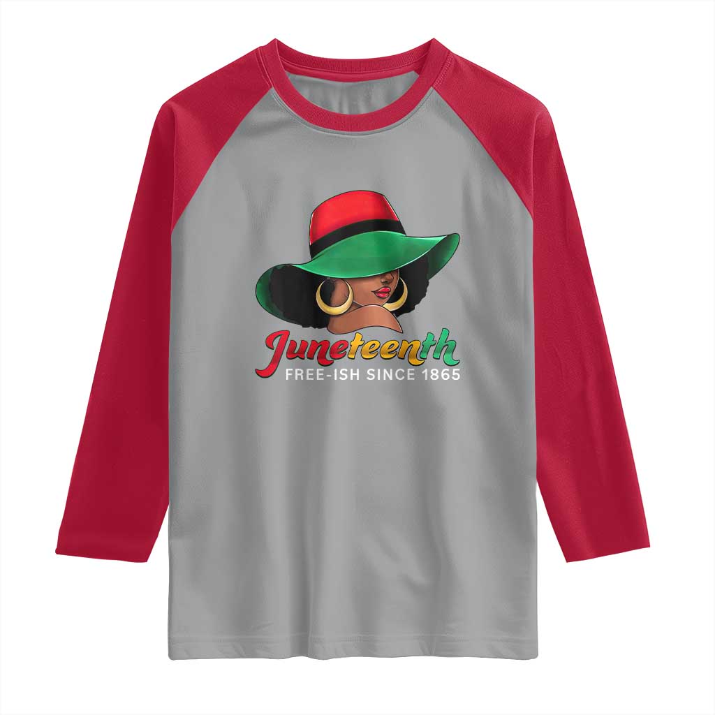 Juneteenth 1865 Raglan Shirt Celebrating Black Freedom Day
