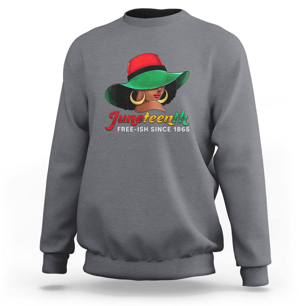 Juneteenth for Women Sweatshirt Celebrating Black Freedom Day 1865 - Wonder Print Shop