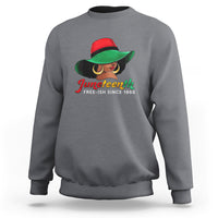 Juneteenth for Women Sweatshirt Celebrating Black Freedom Day 1865 - Wonder Print Shop