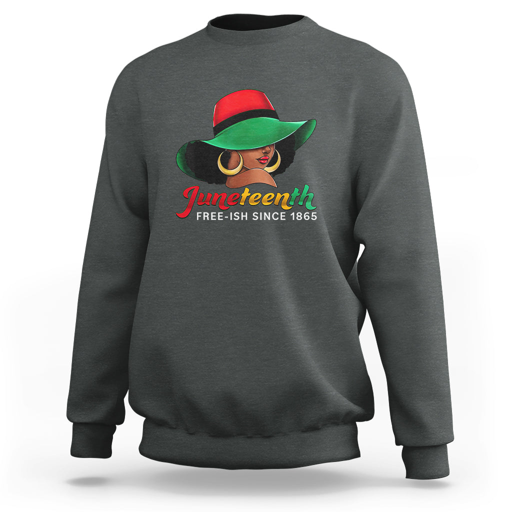 Juneteenth for Women Sweatshirt Celebrating Black Freedom Day 1865 - Wonder Print Shop