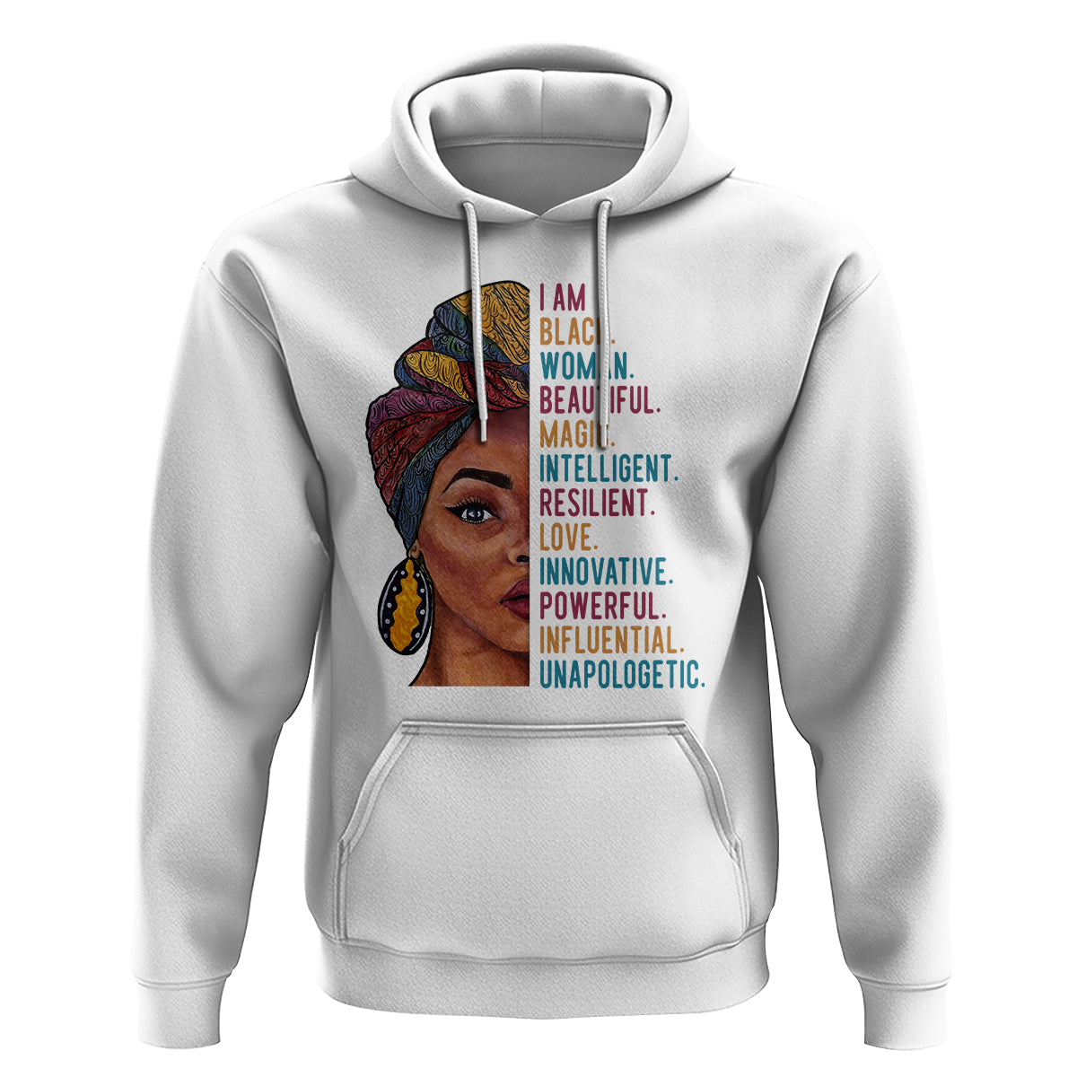 Afro Woman Hoodie Beautiful Magic