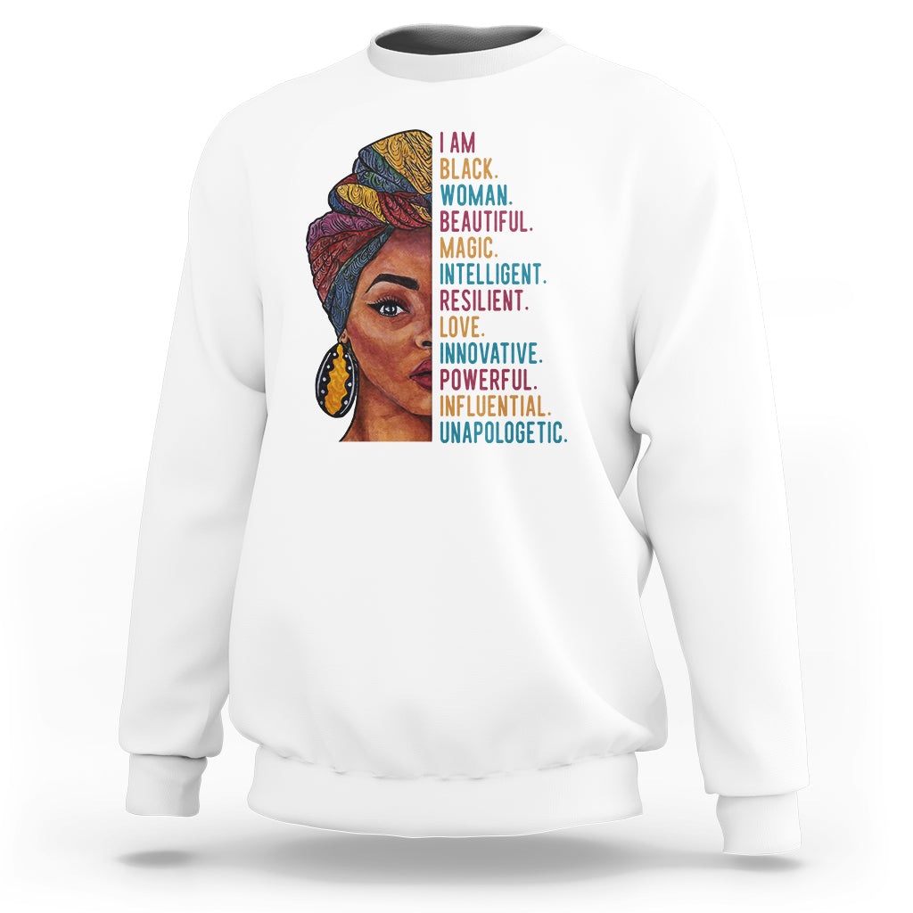Afro Woman Sweatshirt Beautiful Magic