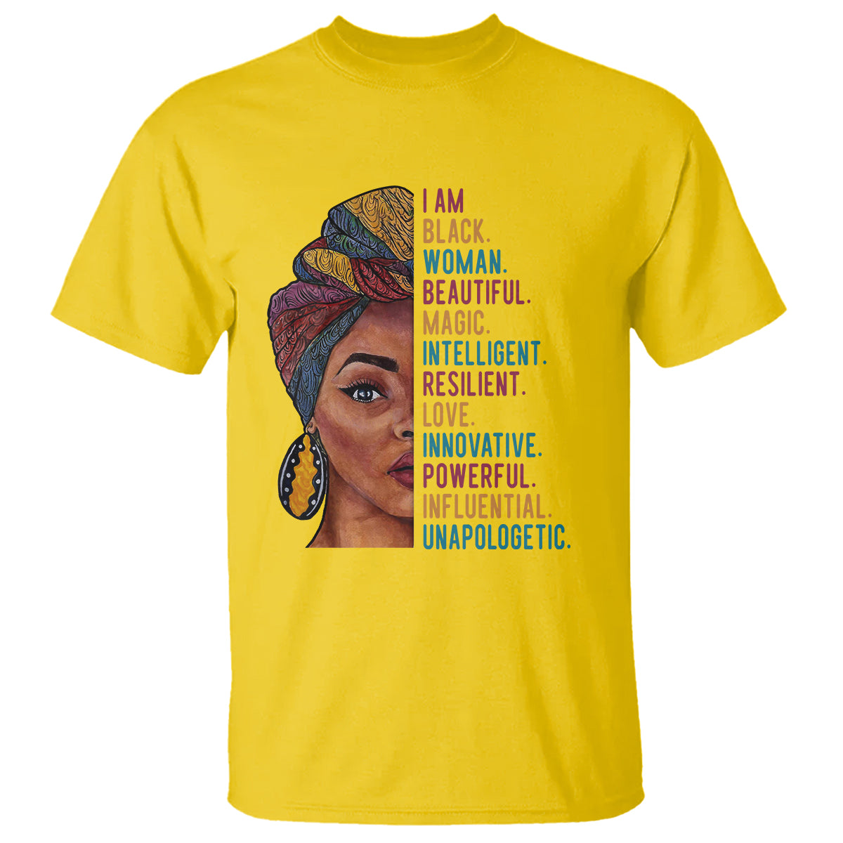 Afro Woman T Shirt Beautiful Magic - Wonder Print Shop