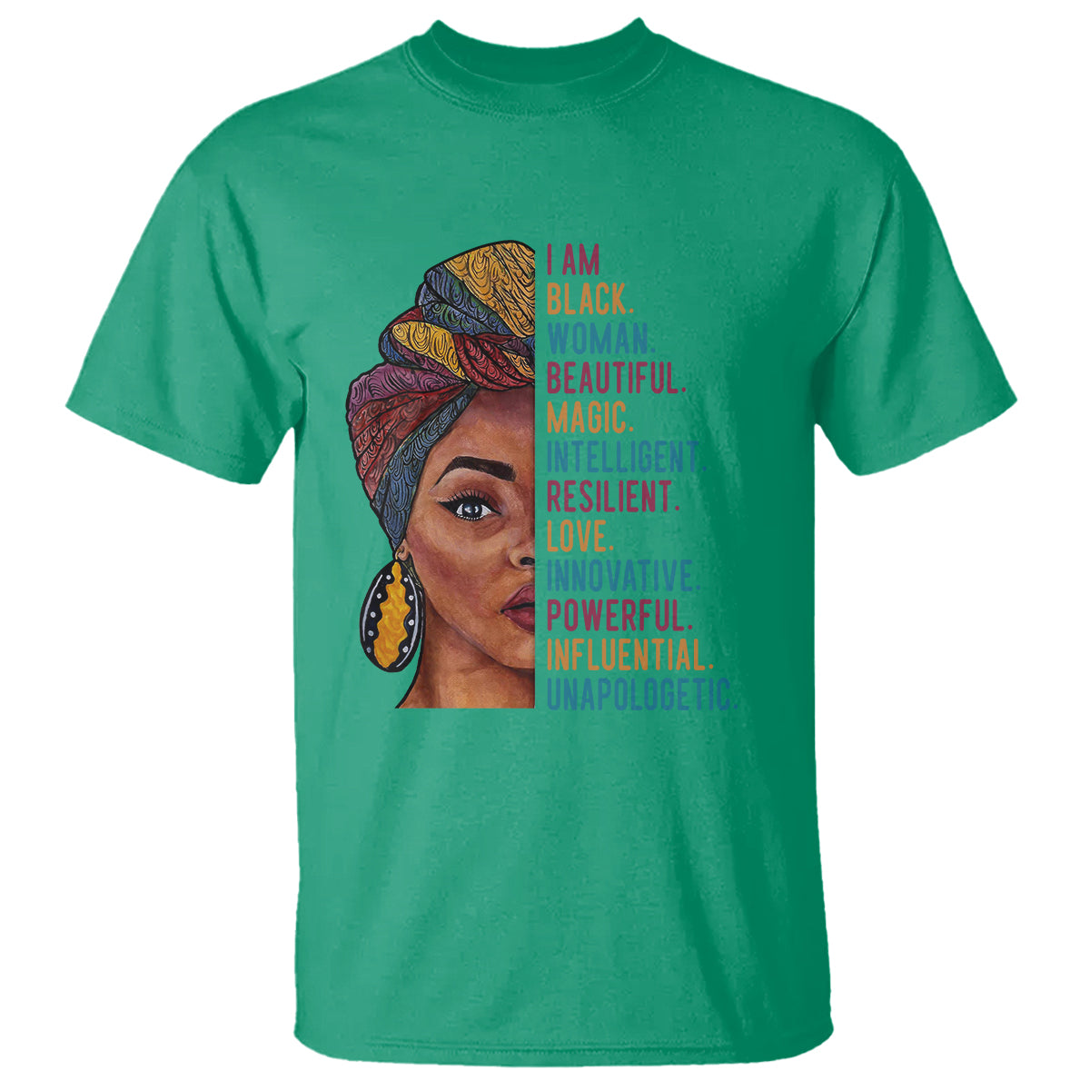 Afro Woman T Shirt Beautiful Magic - Wonder Print Shop