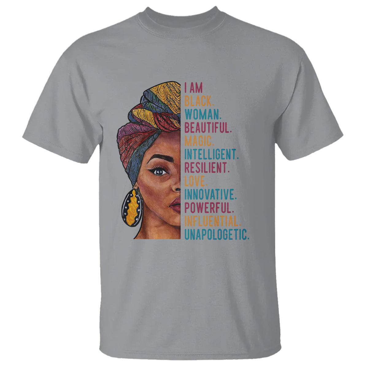 Afro Woman T Shirt Beautiful Magic - Wonder Print Shop