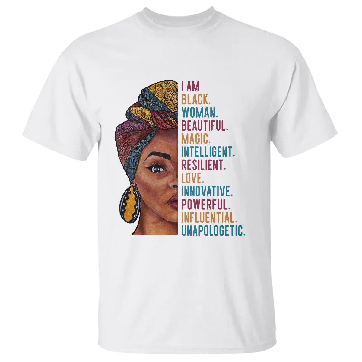 Afro Woman T Shirt Beautiful Magic
