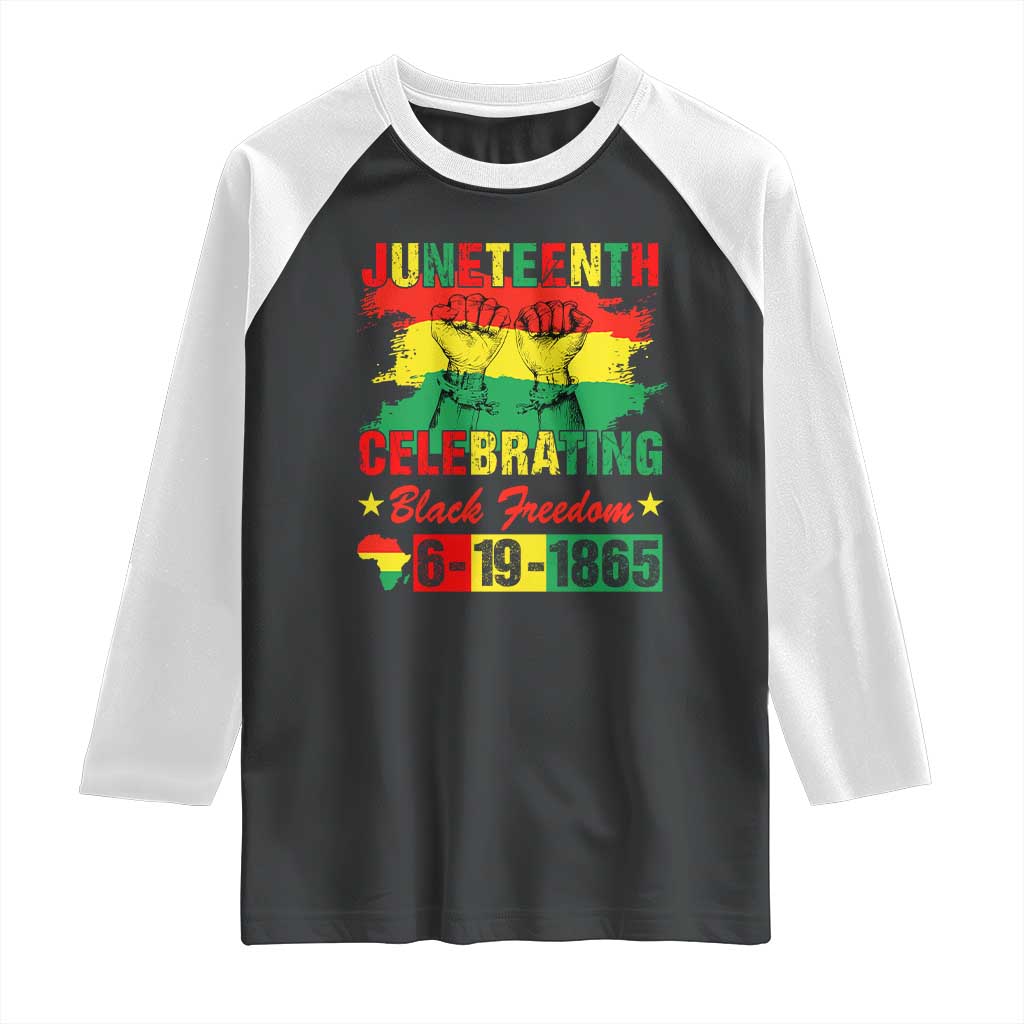 Juneteenth 1865 Raglan Shirt Celebrating Black Freedom June 19th African American