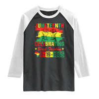 Juneteenth 1865 Raglan Shirt Celebrating Black Freedom June 19th African American