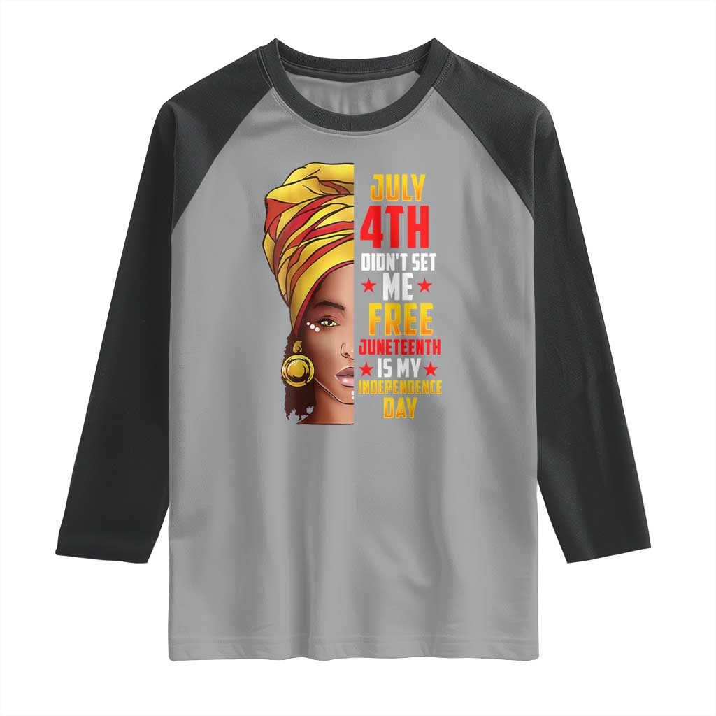 Juneteenth 1866 Raglan Shirt Juneteenth Is My Independence Day for Women