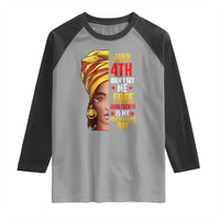 Juneteenth 1866 Raglan Shirt Juneteenth Is My Independence Day for Women