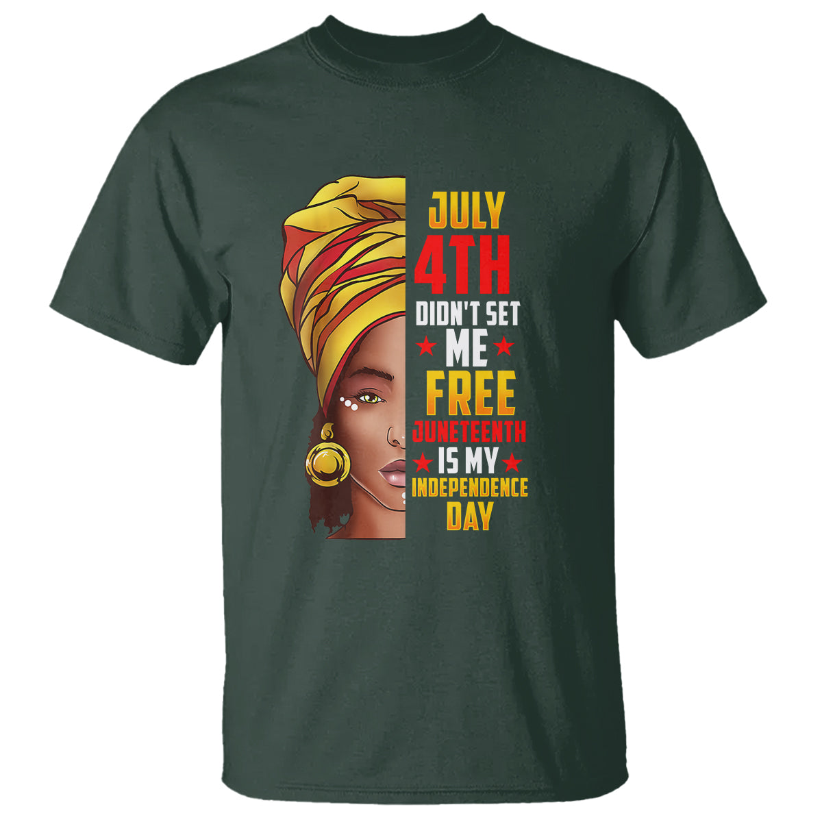 July 4th Juneteenth T Shirt For Women Juneteenth Is My Independence Day - Wonder Print Shop