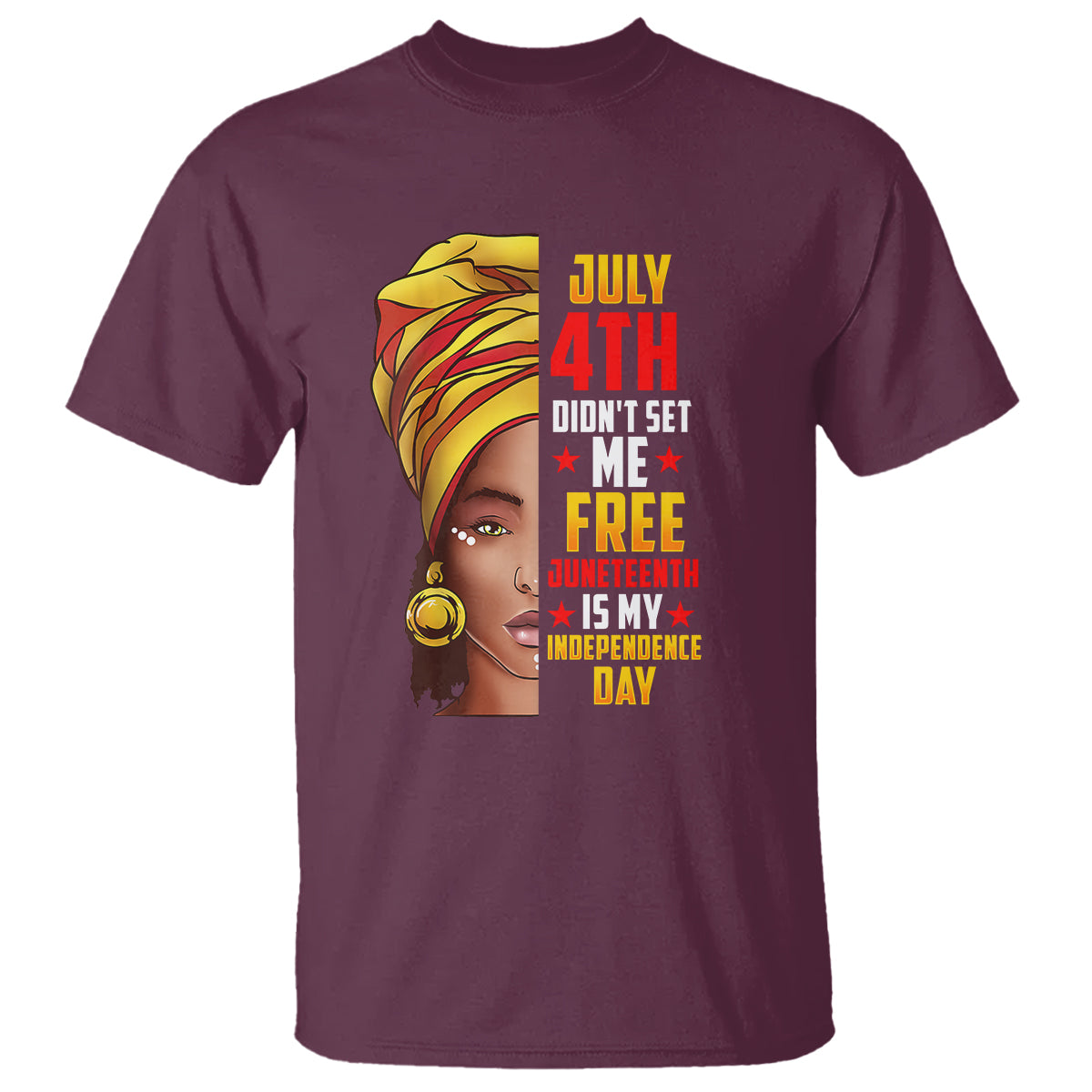 July 4th Juneteenth T Shirt For Women Juneteenth Is My Independence Day - Wonder Print Shop