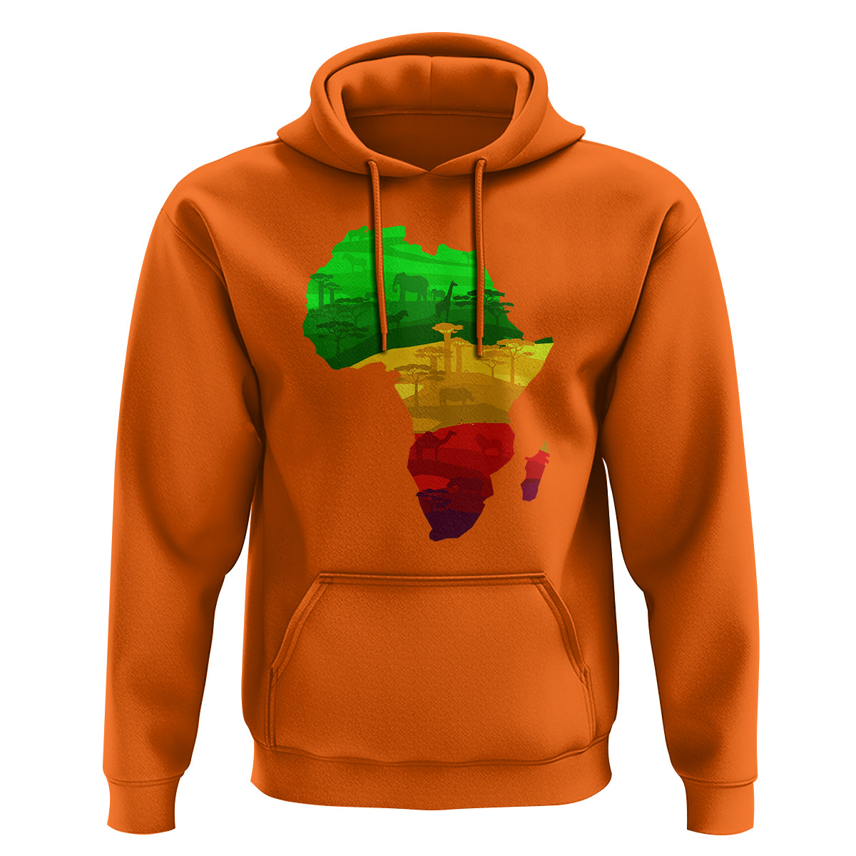Africa Map Green Yellow Red Proud African Pride Juneteenth Hoodie - Wonder Print Shop