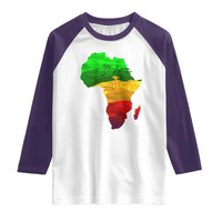 Africa Map Raglan Shirt Green Yellow Red African Pride